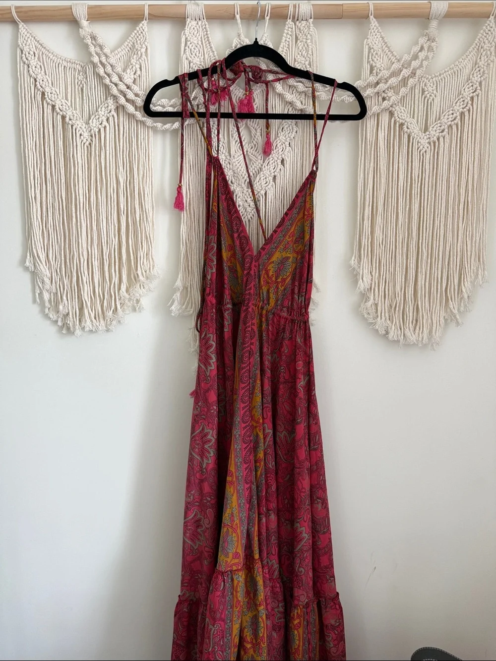 Fashion Nova Brunch in Bali Bohemian Pink Paisley Maxi Dress - Picture 4 of 7